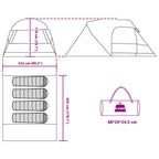 Dome Zelt für 4 Personen mit Dach Blau 455 x 252 x 178 cm