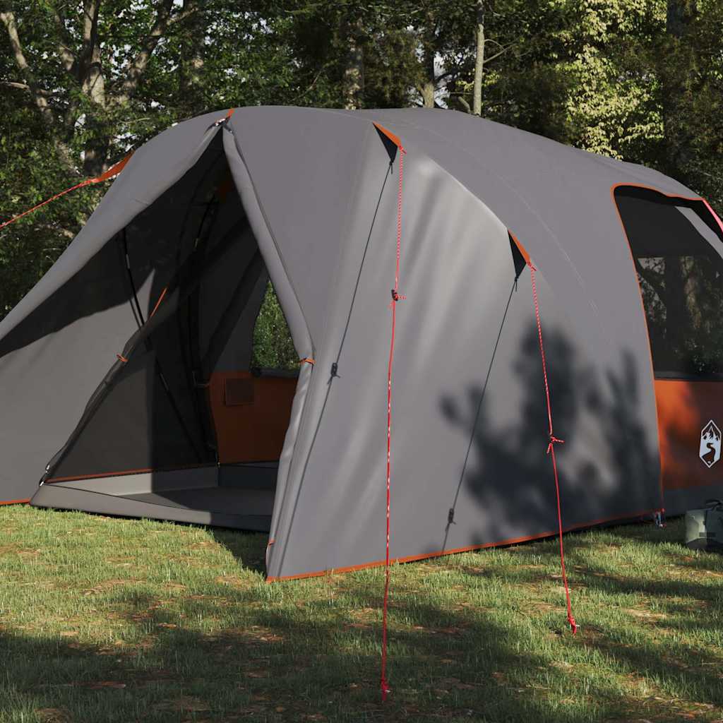 Dome Zelt für 6 Personen Grau und Orange 500 x 314 x 206 cm