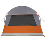 Dome Zelt für 6 Personen Grau und Orange 500 x 314 x 206 cm