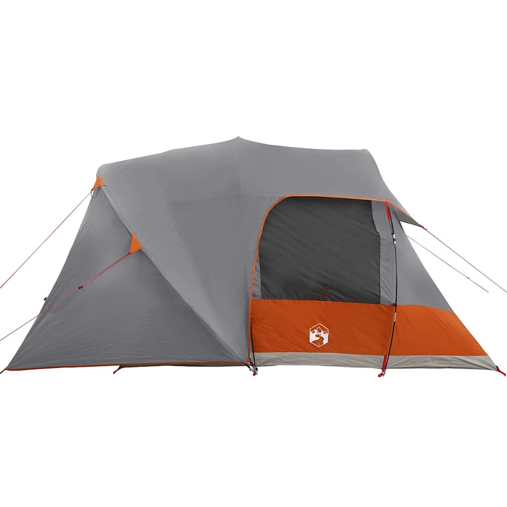 Dome Zelt für 6 Personen Grau und Orange 500 x 314 x 206 cm