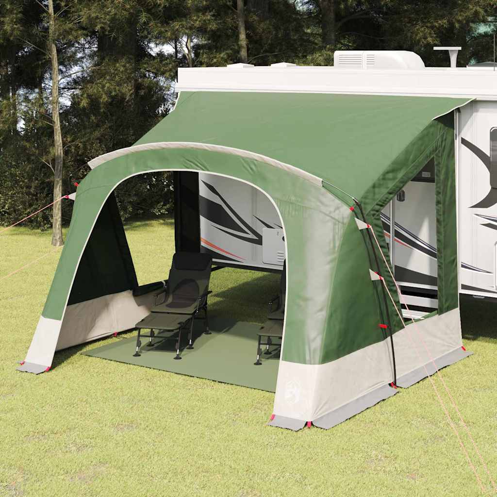 Caravan-Zelt für 5 Personen mit Dach Grün 410 x 275 x 245 cm