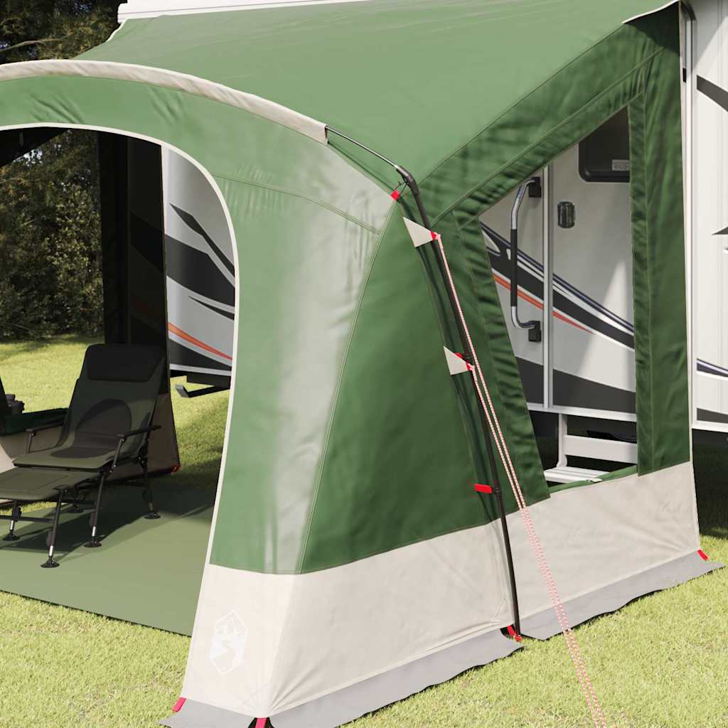 Caravan-Zelt für 5 Personen mit Dach Grün 410 x 275 x 245 cm
