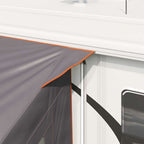 Caravan-Zelt für 5 Personen Grau und Orange 410 x 275 x 245 cm