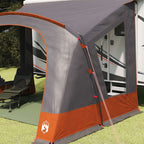 Caravan-Zelt für 5 Personen Grau und Orange 410 x 275 x 245 cm