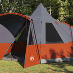Teepee Zelt für 8 Personen Grau und Orange 720 x 465 x 295 cm