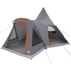 Teepee Zelt für 5 Personen Grau und Orange 545 x 450 x 295 cm