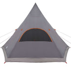 Teepee Zelt für 5 Personen Grau und Orange 545 x 450 x 295 cm
