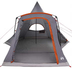 Teepee Zelt für 5 Personen Grau und Orange 545 x 450 x 295 cm