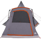 Teepee Zelt für 5 Personen Grau und Orange 545 x 450 x 295 cm