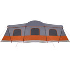 Zelt für 16 Personen Grau und Orange 680 x 510 x 210 cm