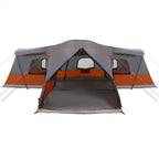 Zelt für 16 Personen Grau und Orange 680 x 510 x 210 cm