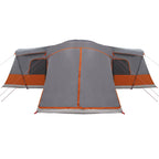 Zelt für 16 Personen Grau und Orange 680 x 510 x 210 cm