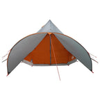 Teepee Zelt für 3 Personen Grau und Orange 600 x 600 x 347 cm