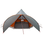 Teepee Zelt für 3 Personen Grau und Orange 600 x 600 x 347 cm
