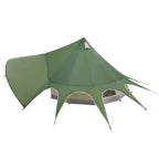 Teepee Zelt für 5 Personen Grün und Grau 415 x 415 x 247 cm