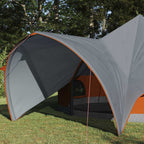 Teepee Zelt für 5 Personen Grau und Orange 415 x 415 x 247 cm