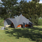 Teepee Zelt für 5 Personen Grau und Orange 415 x 415 x 247 cm