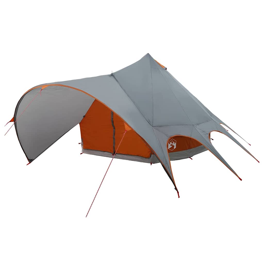 Teepee Zelt für 5 Personen Grau und Orange 415 x 415 x 247 cm