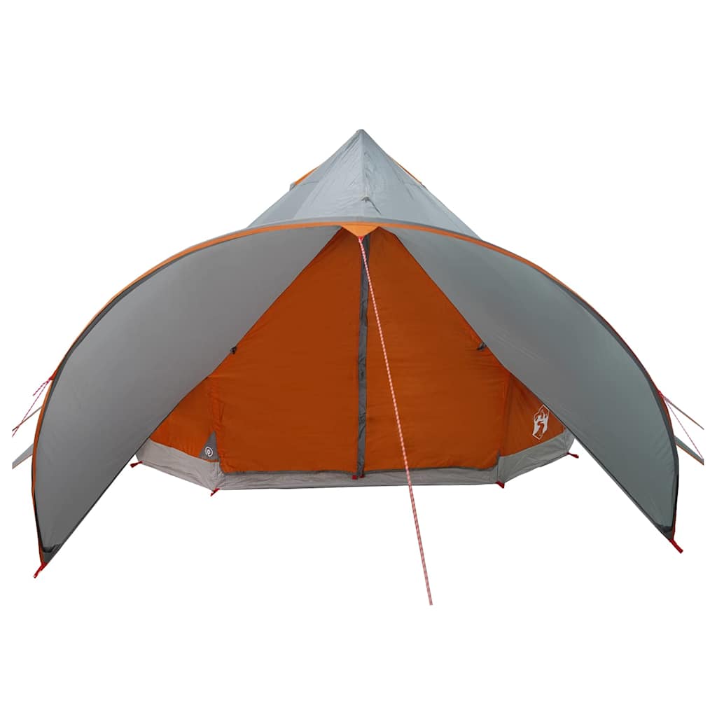 Teepee Zelt für 5 Personen Grau und Orange 415 x 415 x 247 cm