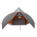 Teepee Zelt für 5 Personen Grau und Orange 415 x 415 x 247 cm