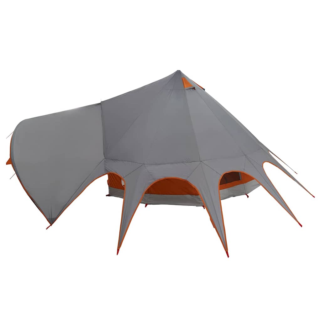Teepee Zelt für 5 Personen Grau und Orange 415 x 415 x 247 cm