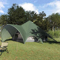 Teepee Zelt für 7 Personen Grün und Grau 600 x 600 x 347 cm