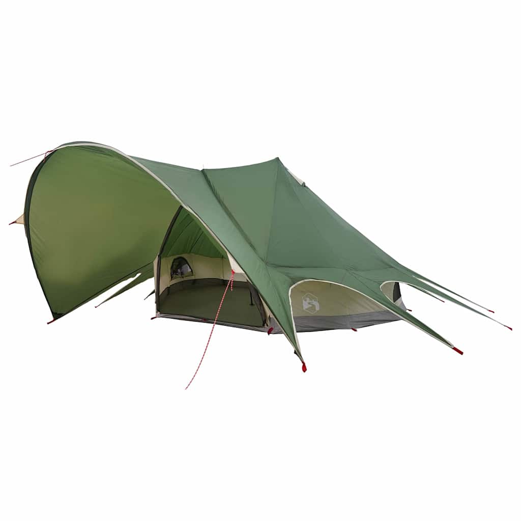Teepee Zelt für 7 Personen Grün und Grau 600 x 600 x 347 cm