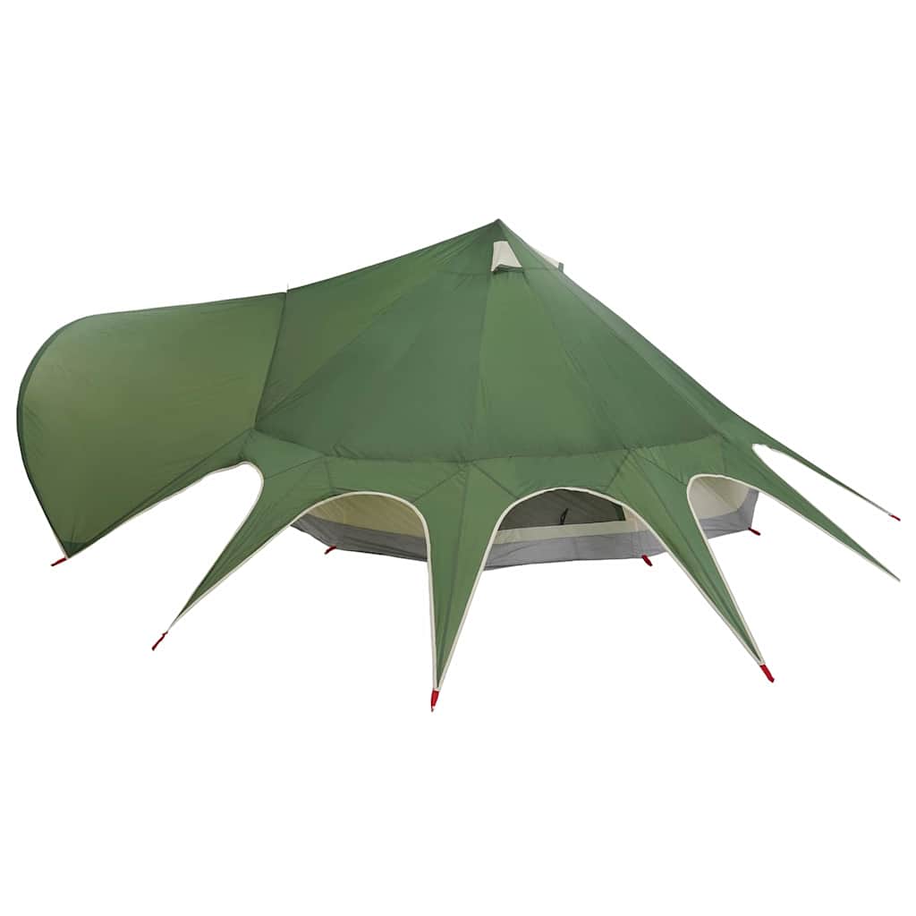 Teepee Zelt für 7 Personen Grün und Grau 600 x 600 x 347 cm