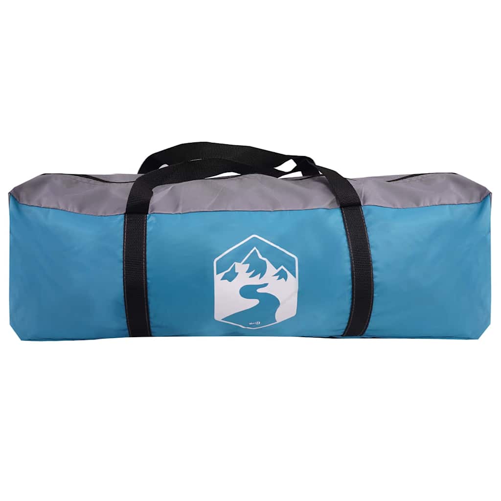 Teepee Zelt für 7 Personen Blau und Grau 600 x 600 x 347 cm