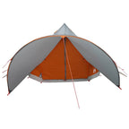 Teepee Zelt für 7 Personen Grau und Orange 600 x 600 x 347 cm
