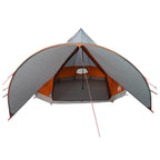 Teepee Zelt für 7 Personen Grau und Orange 600 x 600 x 347 cm