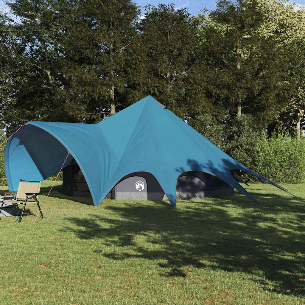 Teepee Zelt für 9 Personen Blau und Grau 502 x 502 x 297 cm