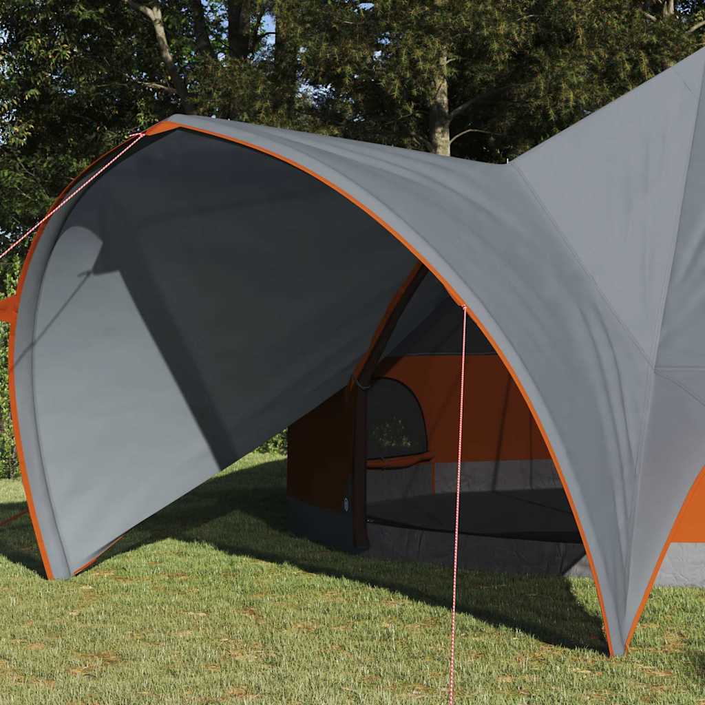 Teepee Zelt für 9 Personen Grau und Orange 502 x 502 x 297 cm