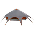 Teepee Zelt für 9 Personen Grau und Orange 502 x 502 x 297 cm