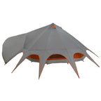 Teepee Zelt für 9 Personen Grau und Orange 502 x 502 x 297 cm