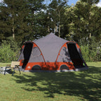 Dome Zelt für 4 Personen Grau und Orange 505 x 450 x 248 cm