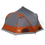 Dome Zelt für 4 Personen Grau und Orange 505 x 450 x 248 cm