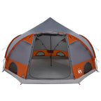 Dome Zelt für 4 Personen Grau und Orange 505 x 450 x 248 cm