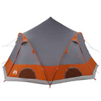 Dome Zelt für 4 Personen Grau und Orange 505 x 450 x 248 cm