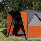 Zelt für 6 Personen mit Dach Grau und Orange 425 x 396 x 222 cm