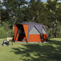 Zelt für 6 Personen mit Dach Grau und Orange 425 x 396 x 222 cm