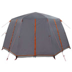 Zelt für 6 Personen mit Dach Grau und Orange 425 x 396 x 222 cm