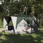 Kabinenzelt für 7 Personen mit Dach Grün 400 x 350 x 212 cm