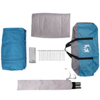 Kabinenzelt für 7 Personen mit Dach Blau 400 x 350 x 212 cm