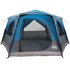 Kabinenzelt für 7 Personen mit Dach Blau 400 x 350 x 212 cm
