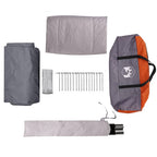 Kabinenzelt für 7 Personen Grau und Orange 400 x 350 x 212 cm