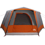 Kabinenzelt für 7 Personen Grau und Orange 400 x 350 x 212 cm