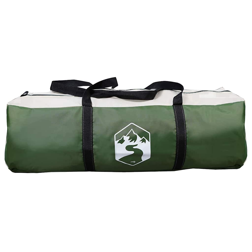 Cabin Zelt 3-Personen mit Dach Grün und Weiß 320 x 320 x 203 cm