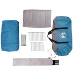 Cabin Zelt 3-Personen mit Dach Blau und Grau 320 x 320 x 203 cm