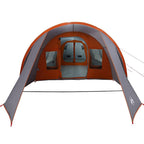 Tunnelzelt 4-Personen Grau und Orange 778 x 356 x 210 cm